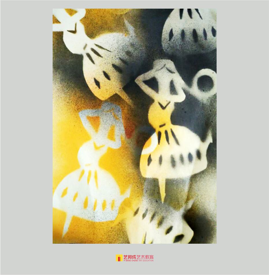 喷漆版画/6-8岁学员作品
