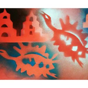 喷漆版画/6-8岁学员作品